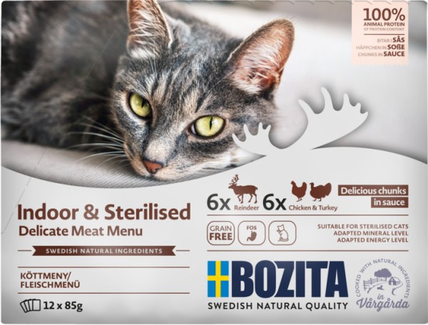 Bozita Cat HiS Ind+Steril 12x85gP