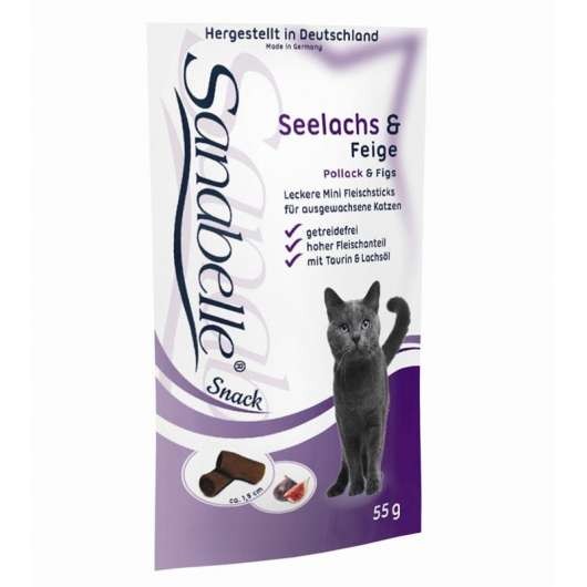 Sanabelle Snack mit Seelachs & Feige 55g