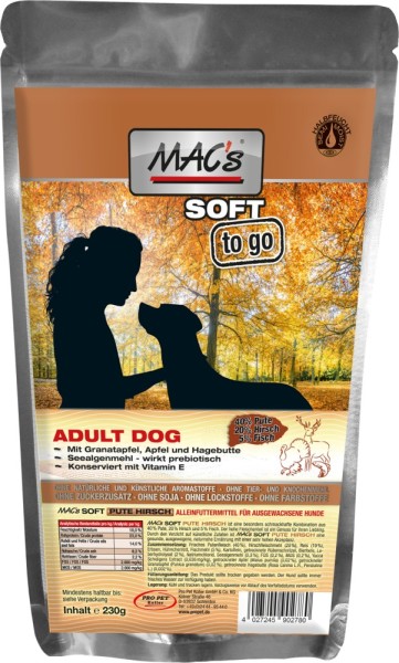 MACs DOG Soft to go" Pute & Hirsch 230g"