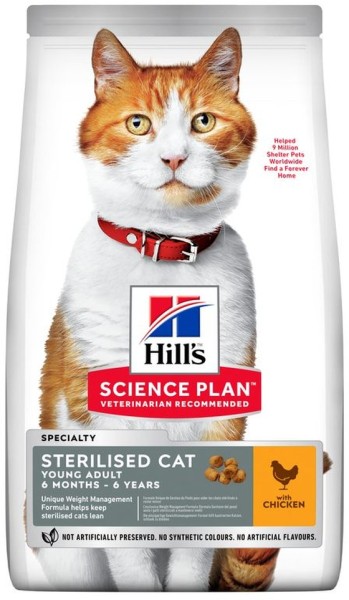 Hills Science Plan Katze Young Adult Sterilised Cat Huhn