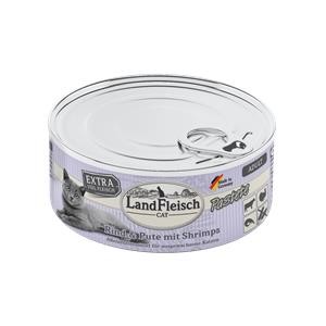 Landfleisch Cat Adult Pastete Rind, Pute & Shrimps - 100 g