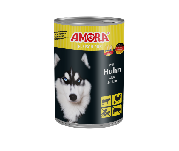 AMORA Dog Fleisch Pur Adult Huhn 400gD