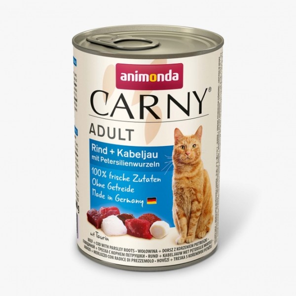 Animonda Cat Dose Carny Adult Rind & Kabeljau & Petersilienwurzeln - 400 g