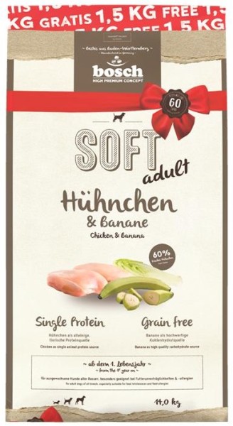 Bosch HPC Soft Hühnchen & Banane 12,5kg (+ 1,5 kg gratis)