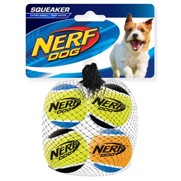 NERF DOG Tennisball mit Quietscher - XS / 4er Set