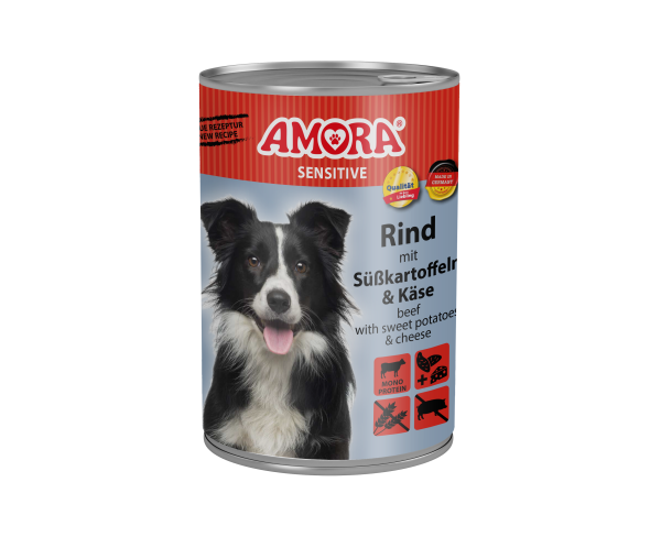 AMORA Dog Sensitive Rind+Süßkartoffel 400gD