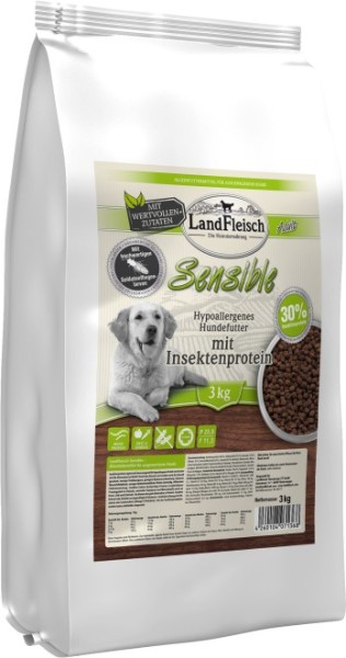 Landfleisch Dog Sensible mit Insektenprotein & Süßkartoff