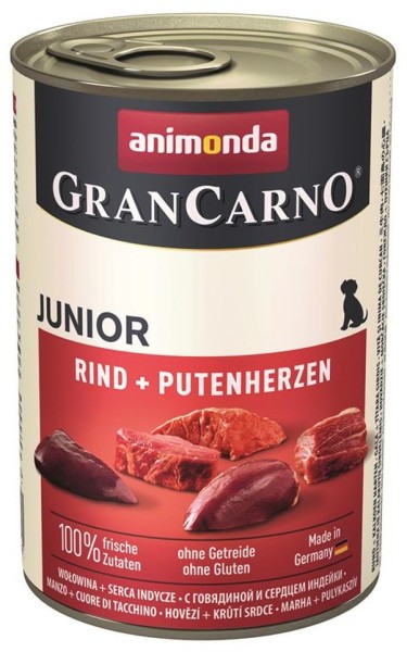 Animonda Dog Dose GranCarno Junior Rind & Putenherzen 400g