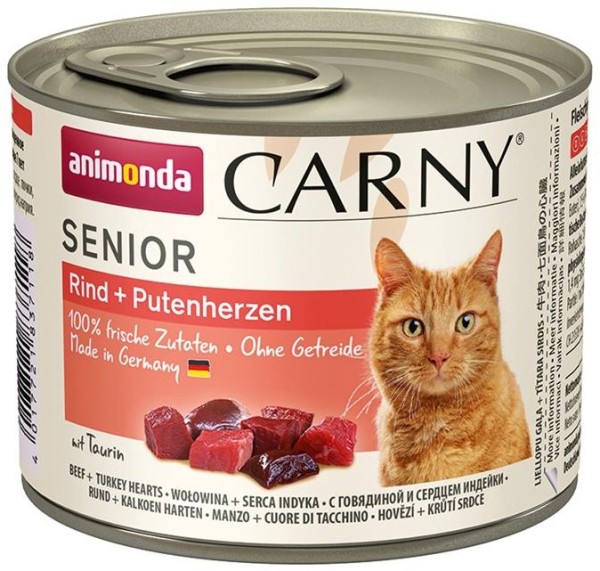 Animonda Cat Dose Carny Senior Rind & Putenherzen 200g