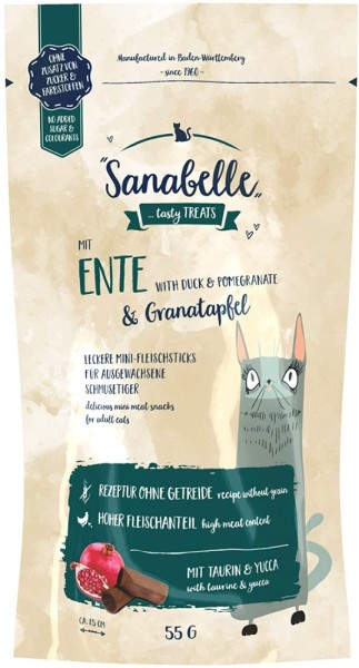 Sanabelle Snack mit Ente & Granatapfel 55g