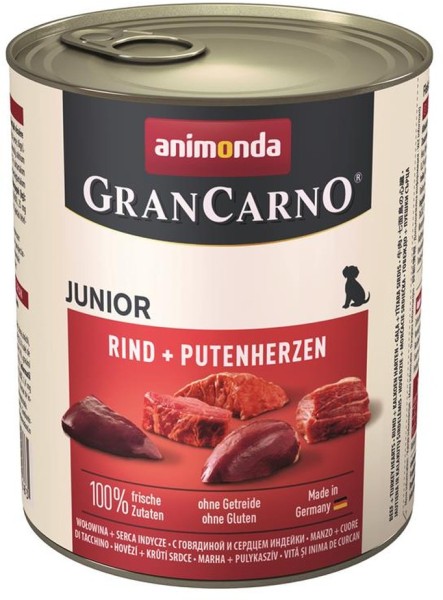 Animonda Dog Dose GranCarno Junior Rind & Putenherz 800g