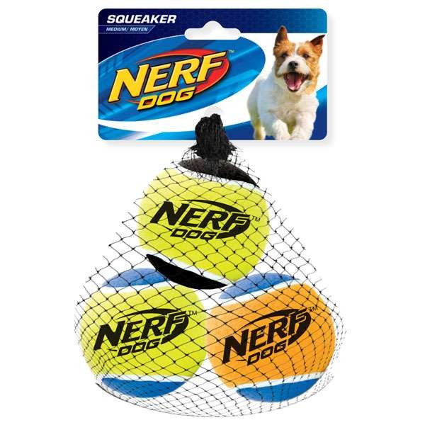 NERF DOG Tennisball mit Quietscher - M / 3er Set