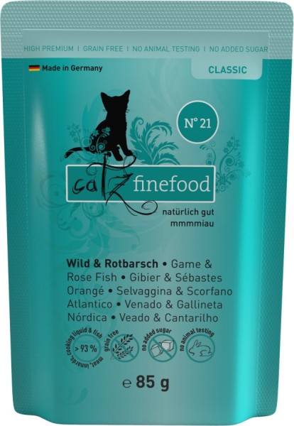 Catz finefood No. 21 Wild und Rotbarsch 85g