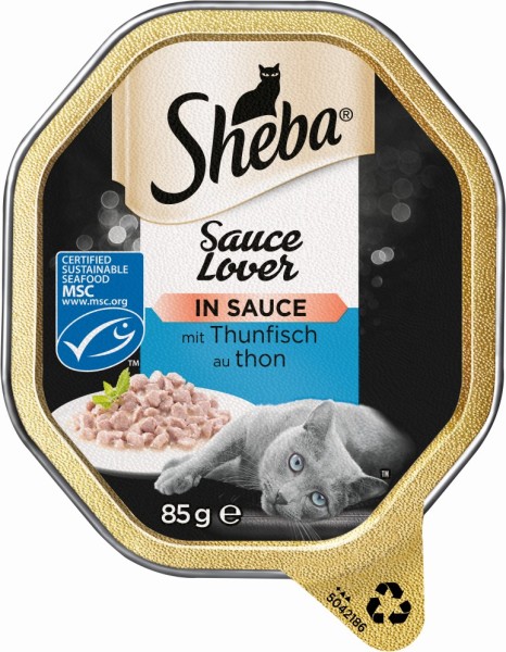 Sheba Schale Sauce Lover mit Thunfisch 85g