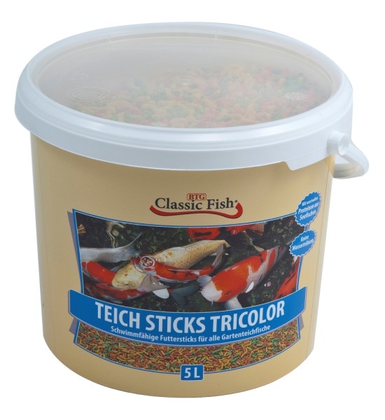 Classic Fish Teich Sticks TriColor Eimer 5l