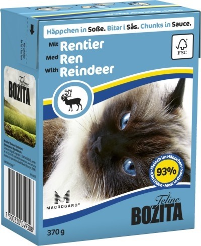 Bozita Cat Tetra Recard Häppchen in Soße Rentier 370g