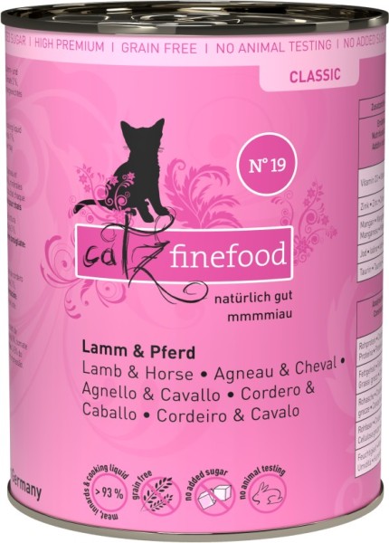 Pets Nature Catz finefood No.19 Lamm & Pferd 400g Dose