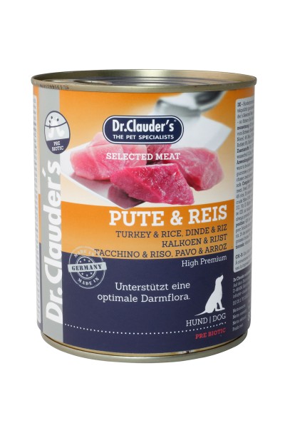 Dr. Clauder Selected Meat Pute-Reis 800g