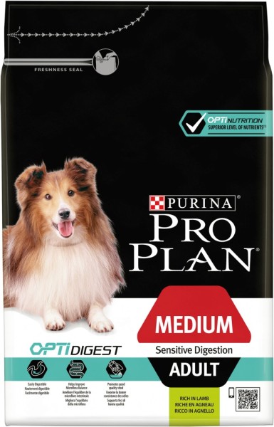 Pro Plan Dog Medium Adult Optidigest Lamm 3 kg