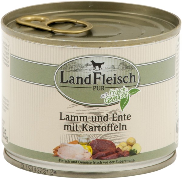LandFleisch Hunde Dose Pur Lamm & Ente & Kartoffe