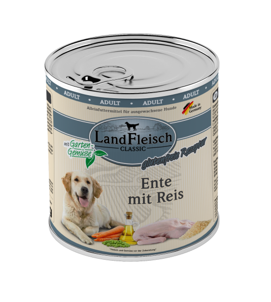 LandFleisch Dog Classic Ente mit Reis 800g