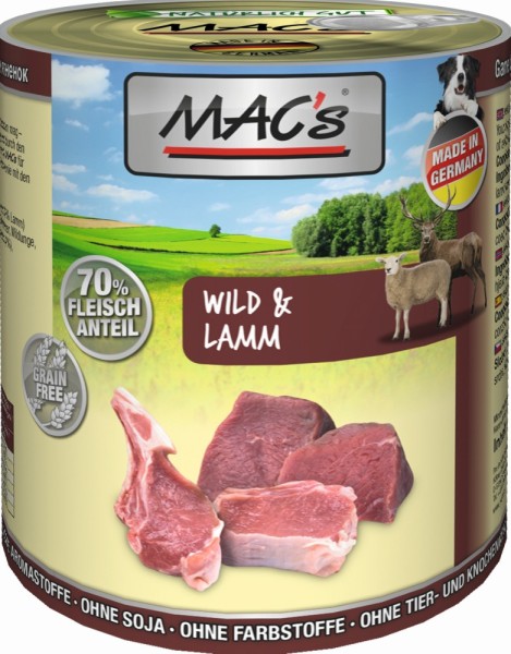 Macs Dog Wild & Lamm 800g Dose