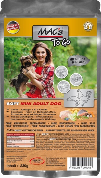 MACs DOG Soft to go" Mini Huhn 230g"