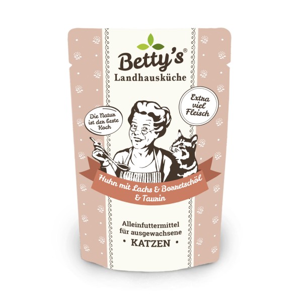 Betty's Katze Huhn & Lachs mit Borretschöl 100gP