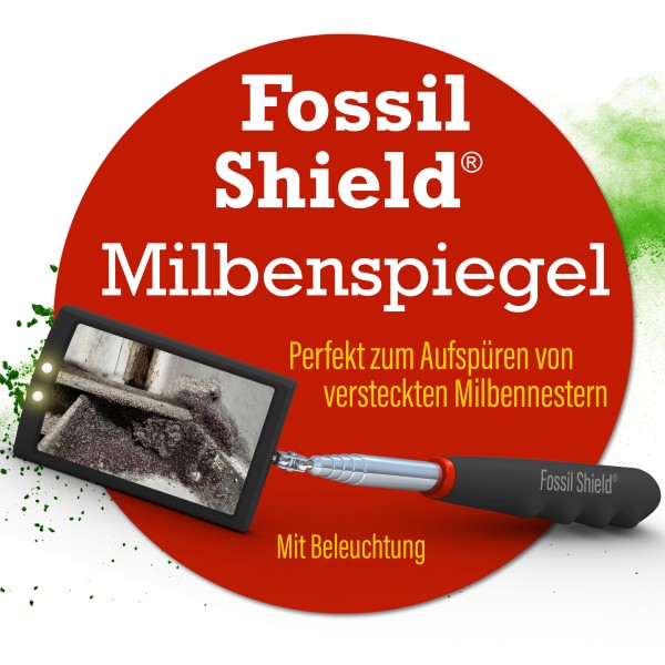 Fossil Shield Milbenspiegel 2er Set - zum Aufspüren von versteckten Milbennestern