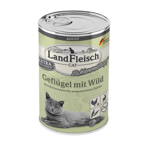 LandFleisch Cat Adult Schlemmertopf mit Geflügel & Wild 4