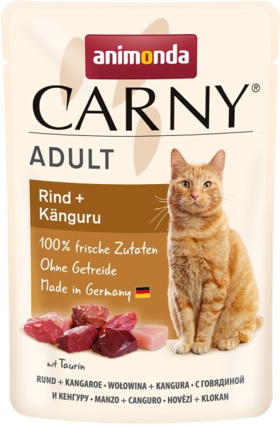 Animonda Cat Portionsbeutel Carny Adult Rind + Känguru 85