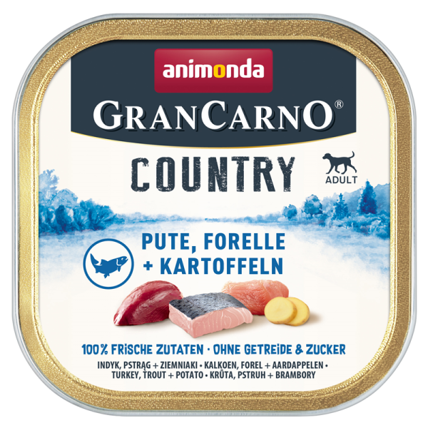 GranCarno Country Adult Pute Forelle + Kartoffel 150gS