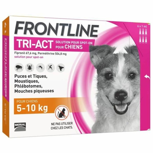 Hundepipette Frontline Tri-Act 5-10 Kg 6 Stück