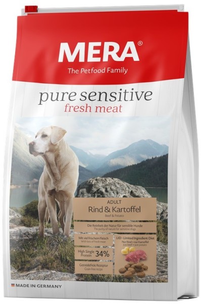 Mera Dog Pure Pure Sensitive Fresh Meat Rind+Kartoffel 4kg