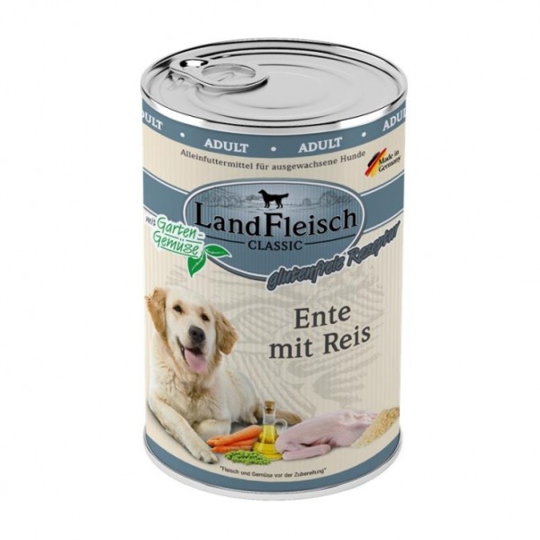 Landfleisch Dog Classic Ente mit Reis & Gartengemüse - 400g