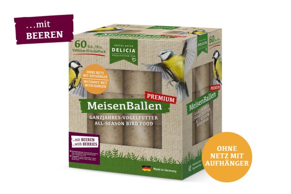 DELICIA MeisenBallen ÖkoPack mit Beeren - ohne Netz 60er