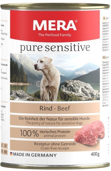 Mera Dog Pure Sensitive Meat Rind 400g-Dose