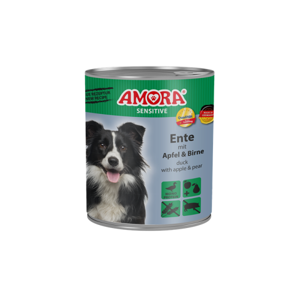 AMORA Dog Sensitive Ente+Apfel+Birne 800gD