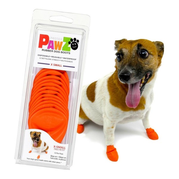Stiefel Pawz Hund 12 Stück Orange Größe XS