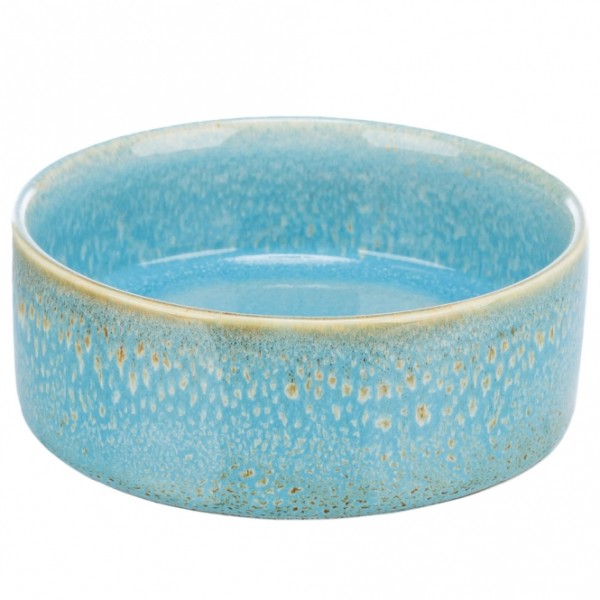 Trixie Keramiknapf mit Musterung - blau - 0,4 l/ø 13 cm