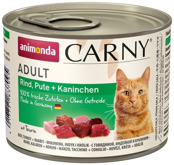 Animonda Cat Dose Carny Adult Rind & Pute & Kaninchen 200g
