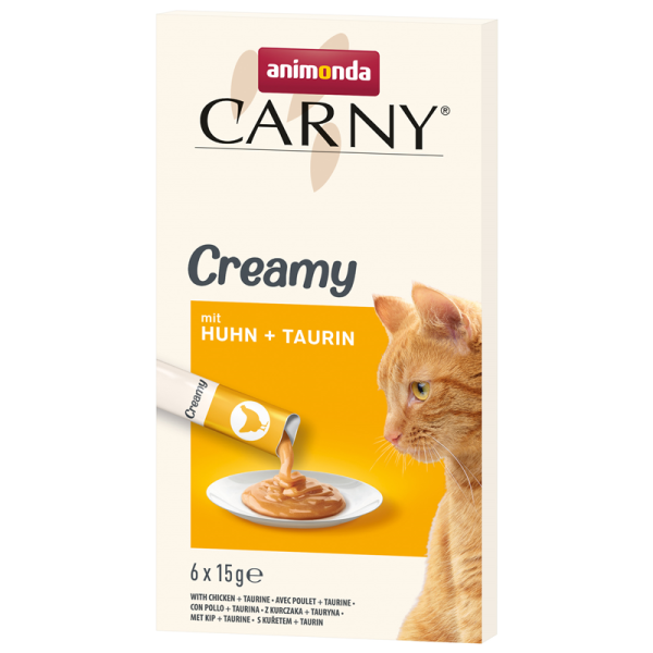 Carny Creamy Adult mit Huhn Taurin 6x15g