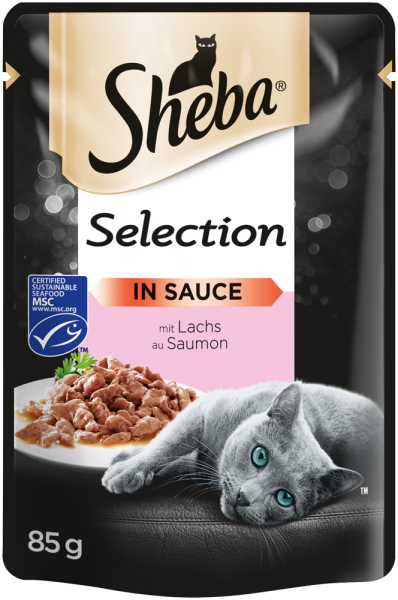 Sheba Selection mit Lachs MSC in Sauce 85g