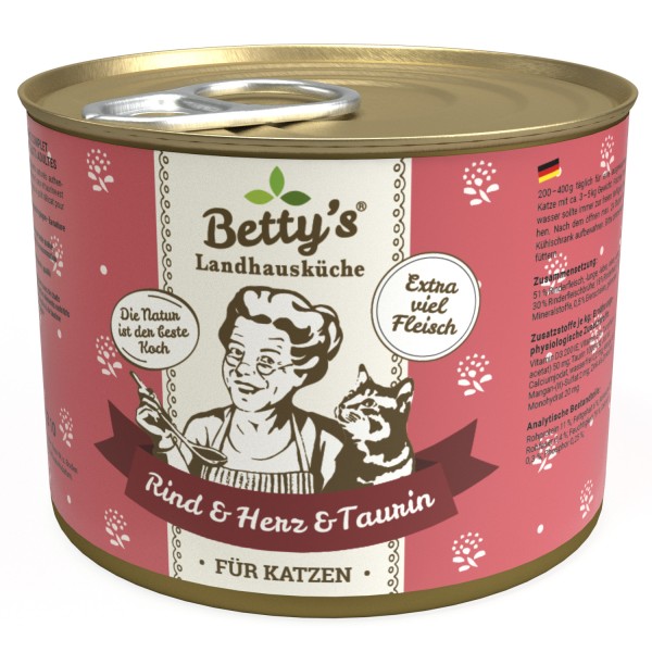 Betty's Katze Rind & Herz 200gD