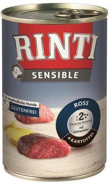 Rinti Sensible Ross, Hühnerleber & Kartoffel 400g