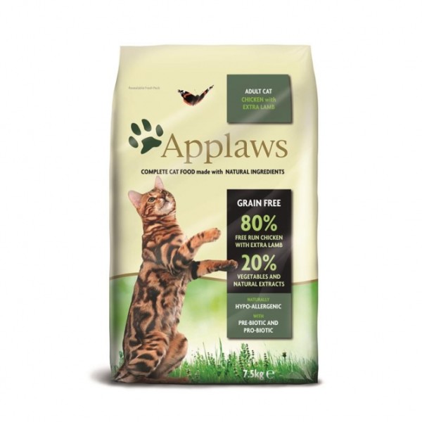 Applaws Cat Trockenfutter Hühnchen mit Lamm - 7,5 kg