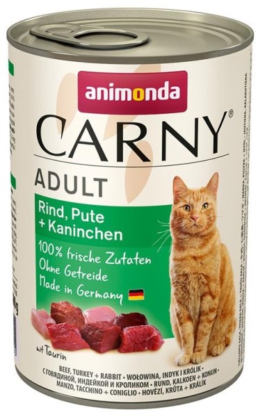 Animonda Cat Dose Carny Adult Rind & Pute & Kaninchen 400g