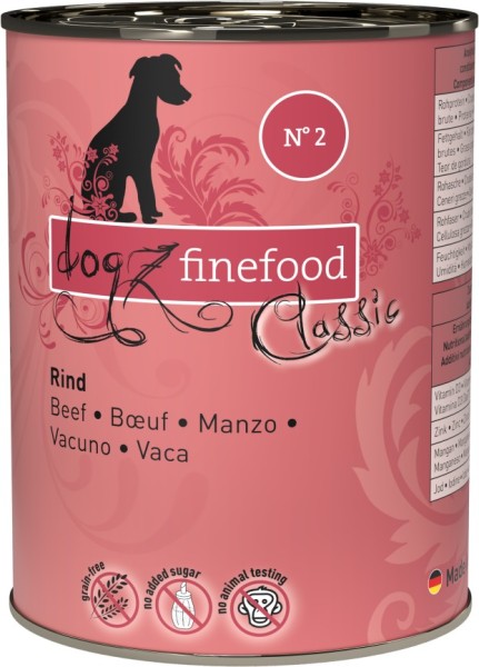 Dogz finefood Dose No. 2 Rind 400g