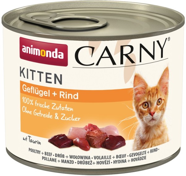 Animonda Cat Dose Carny Kitten Geflügel + Rind 200g