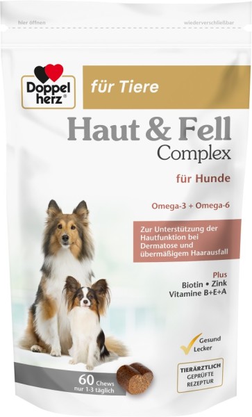 DH Hund Haut+Fel Compl 60Chews